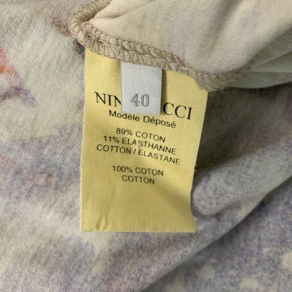 NINA RICCI Size 8 Pink Multicolour Cotton & Elastane Tie Dye Blouse - Picture 6 of 6